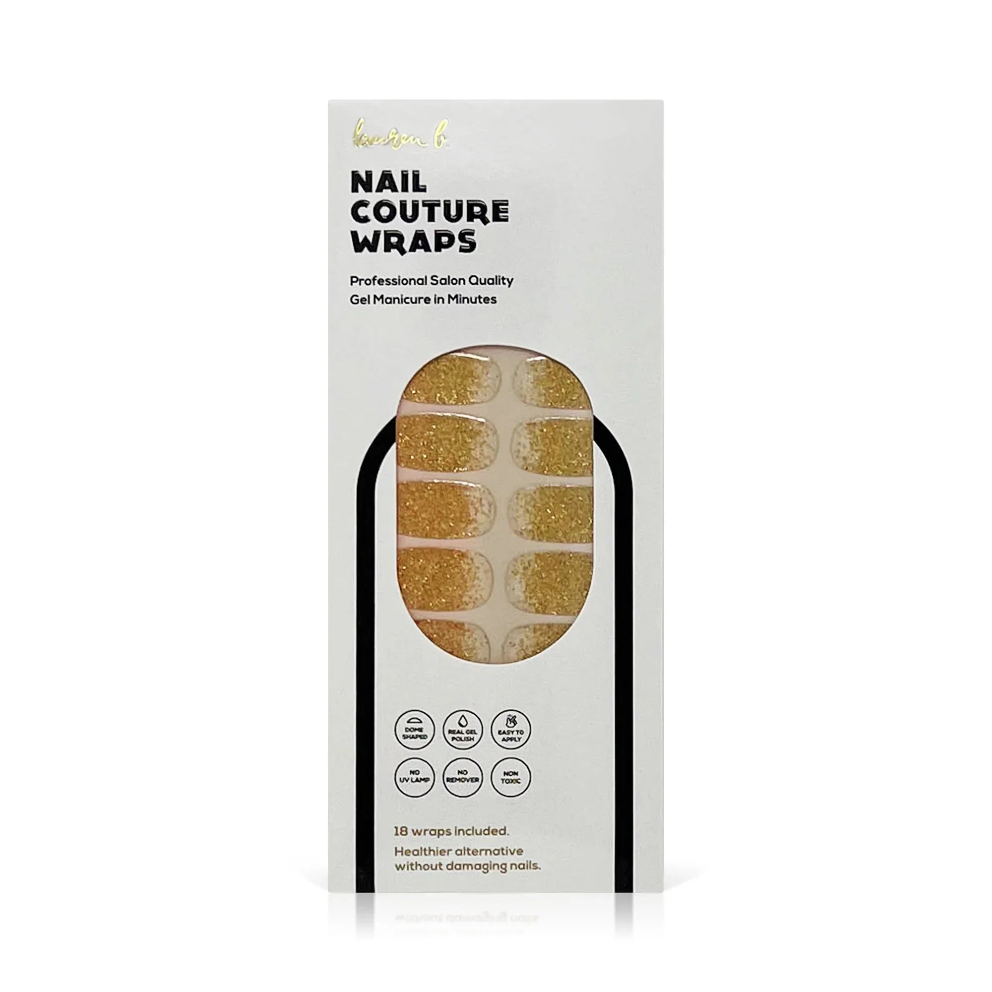 laurenbbeauty Gold Dusted Gel Nail Wrap