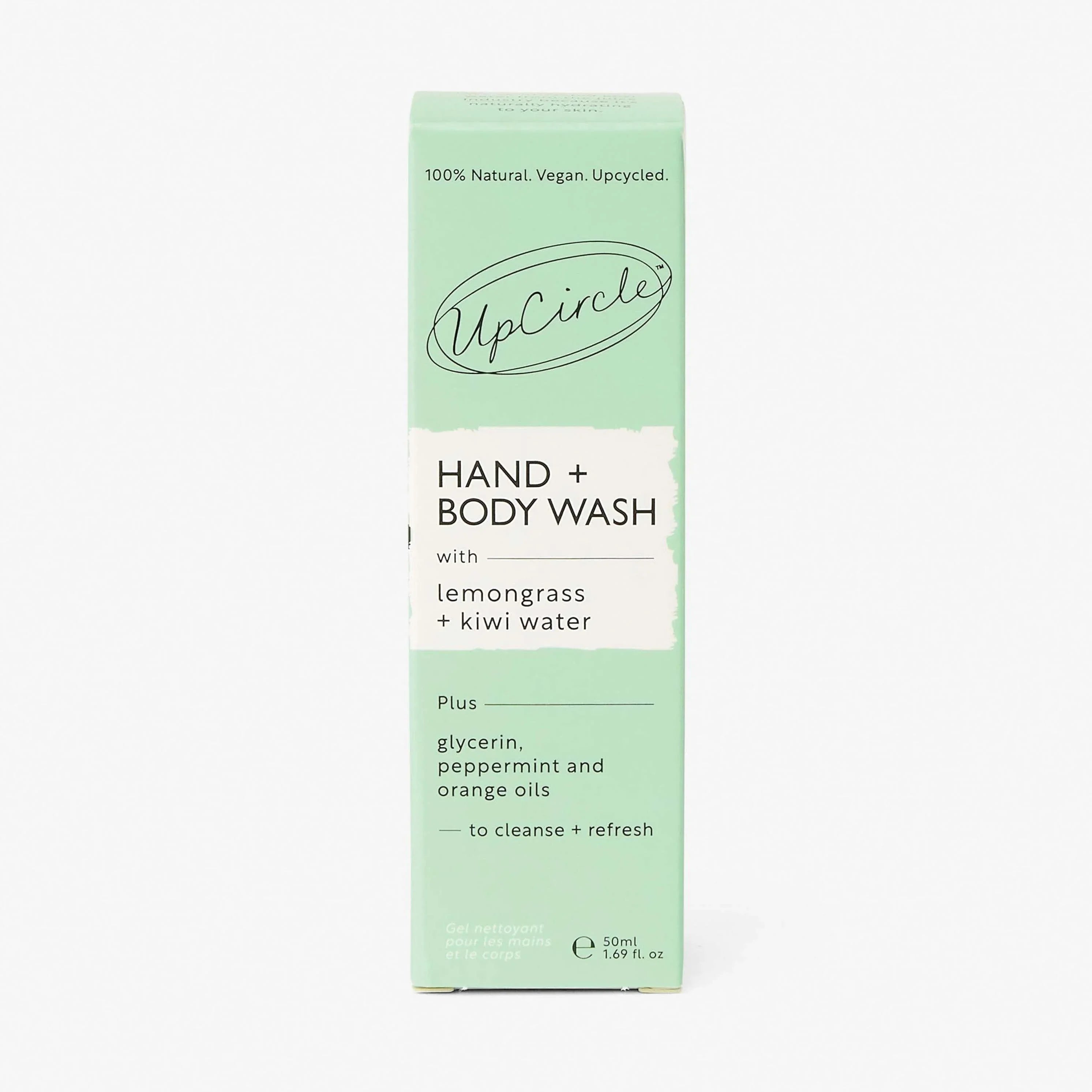 UpCircle Natural Hand + Body Wash with Lemongrass - Travel Size