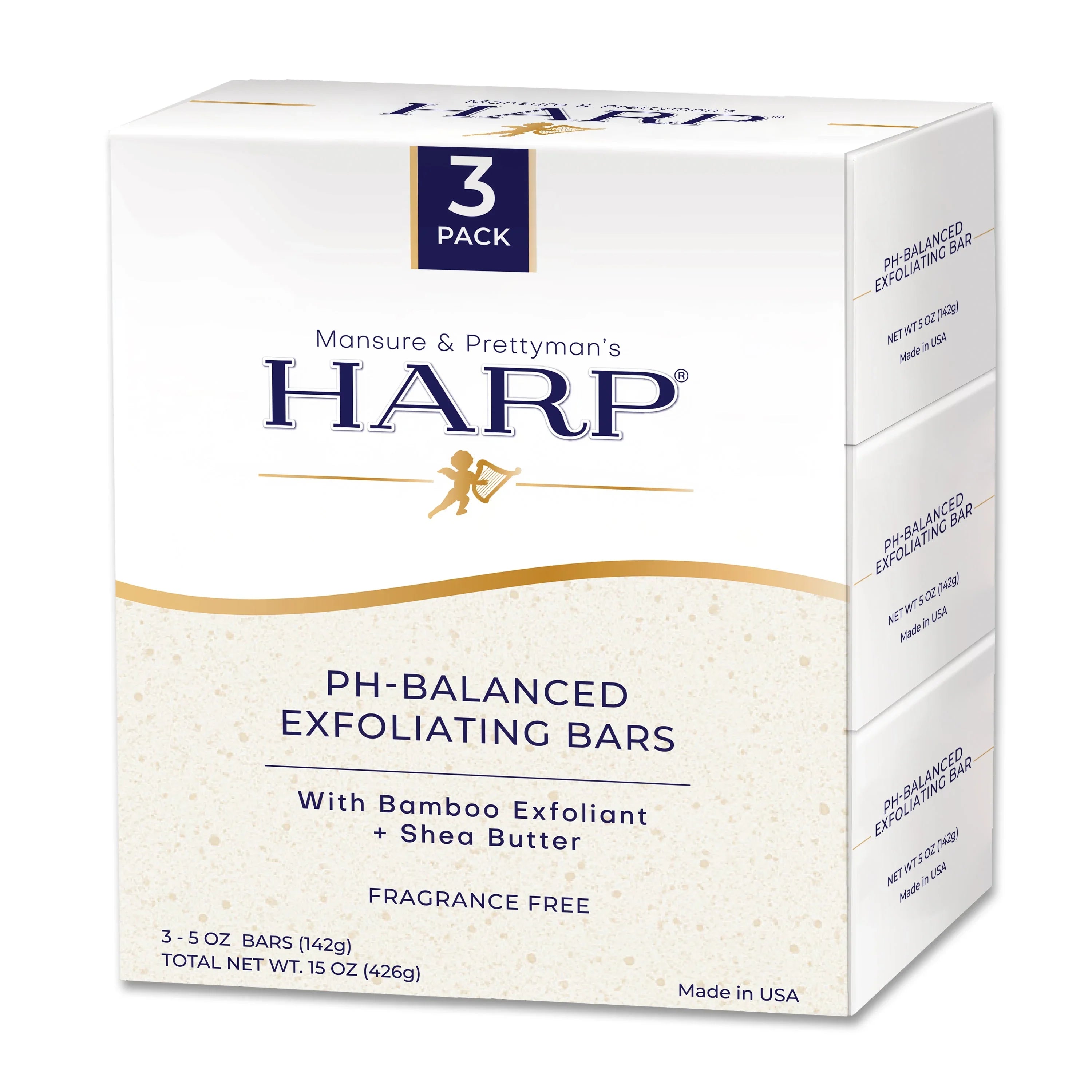 Mansure & Prettyman's HARP HARP® Exfoliating Body Wash Bar – pH Balanced