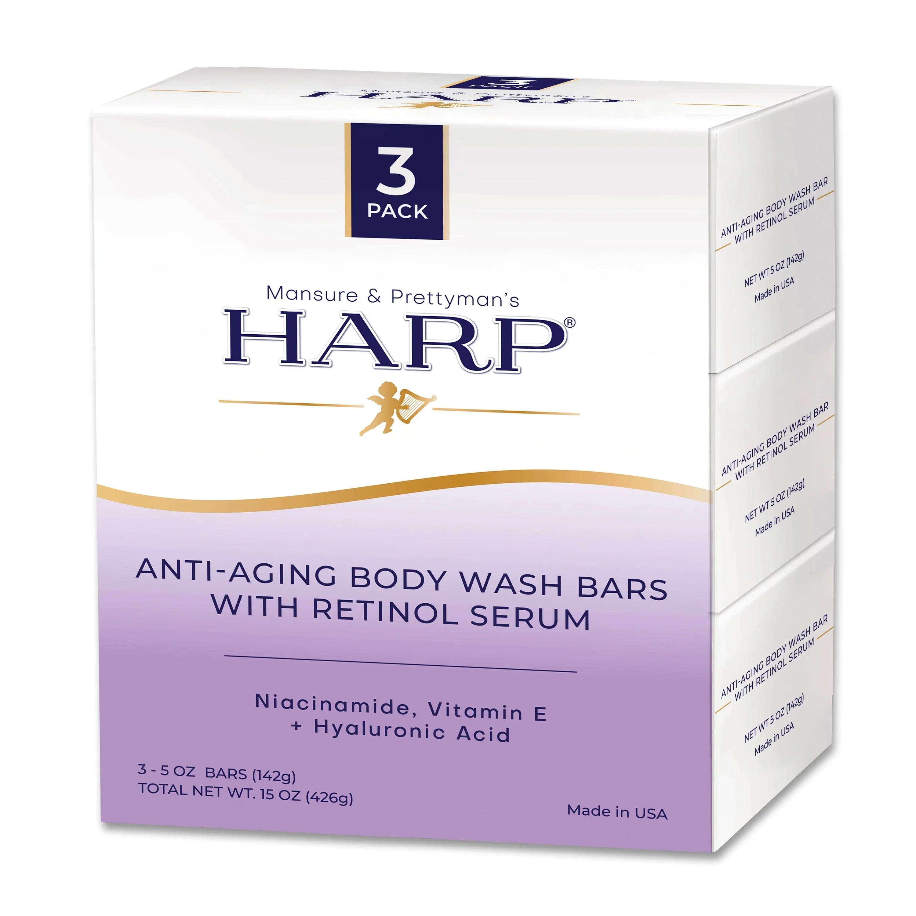 Mansure & Prettyman's HARP HARP® Anti-Aging Body Wash Bar with Retinol – pH Balanced