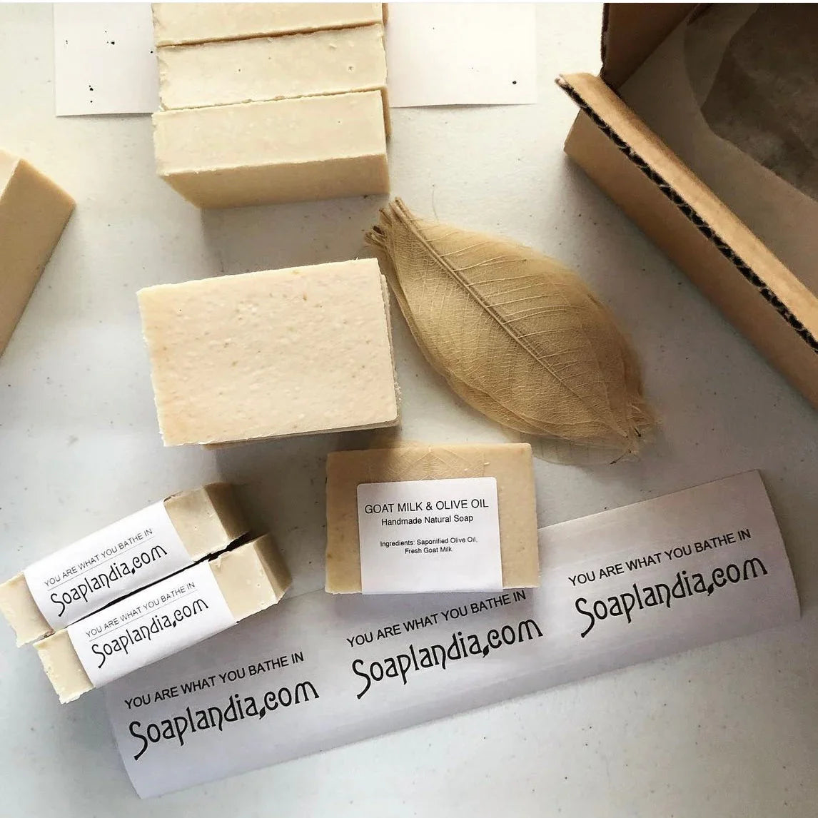 Soaplandia Goat Milk & Olive Oil Bar Soap, Unscented