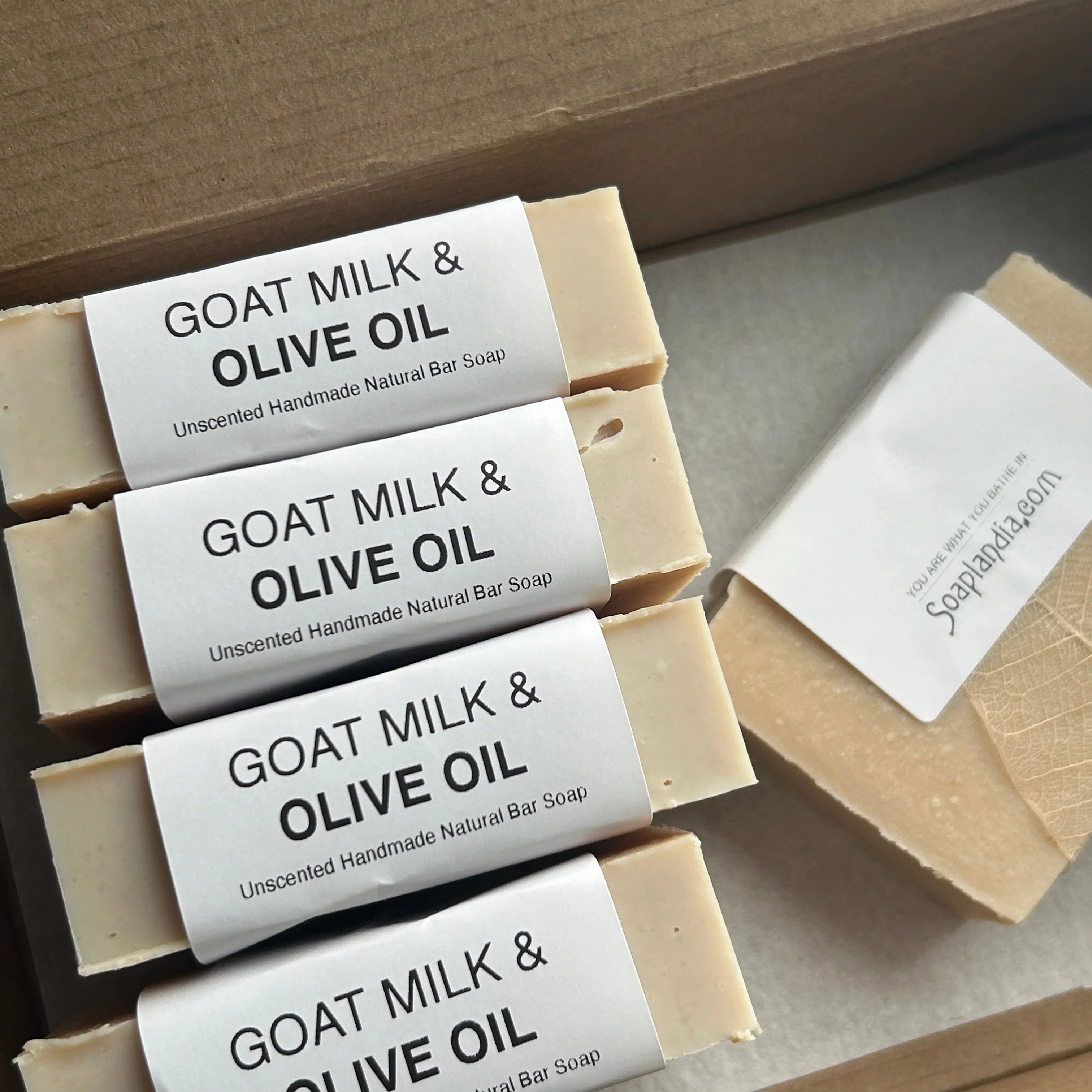 Soaplandia Goat Milk & Olive Oil Bar Soap, Unscented