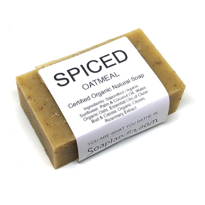Soaplandia Spiced Oatmeal Bar Soap, Certified Organic - Image 2