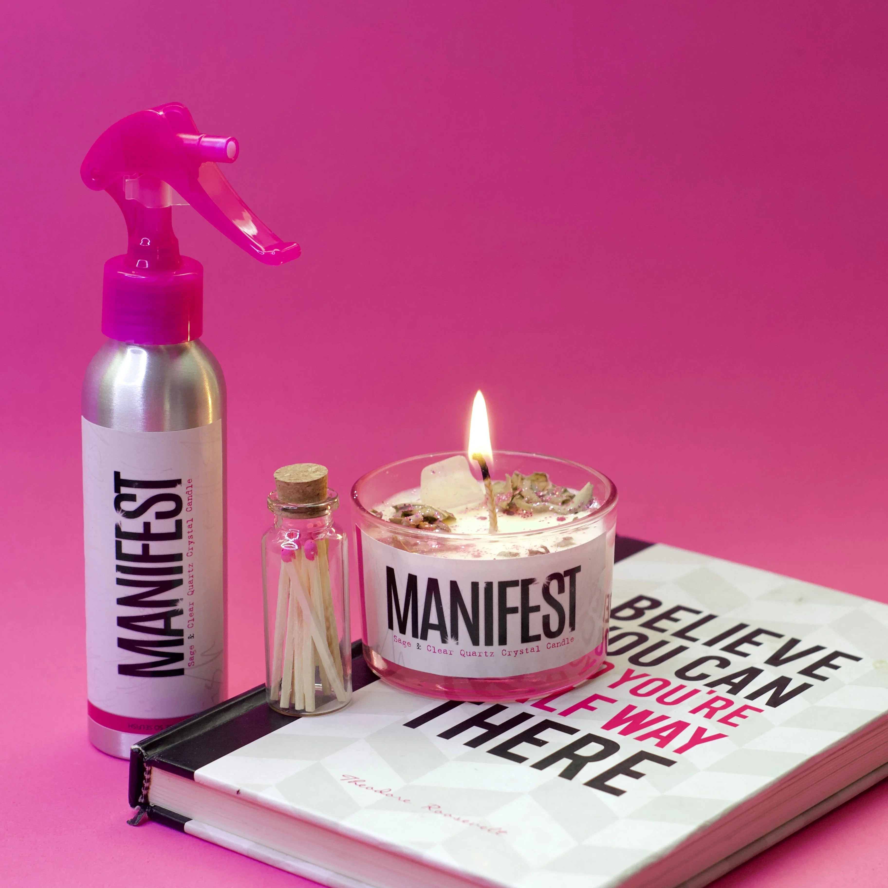 Be So Selfish Candle "Manifest" Sage & Crystal