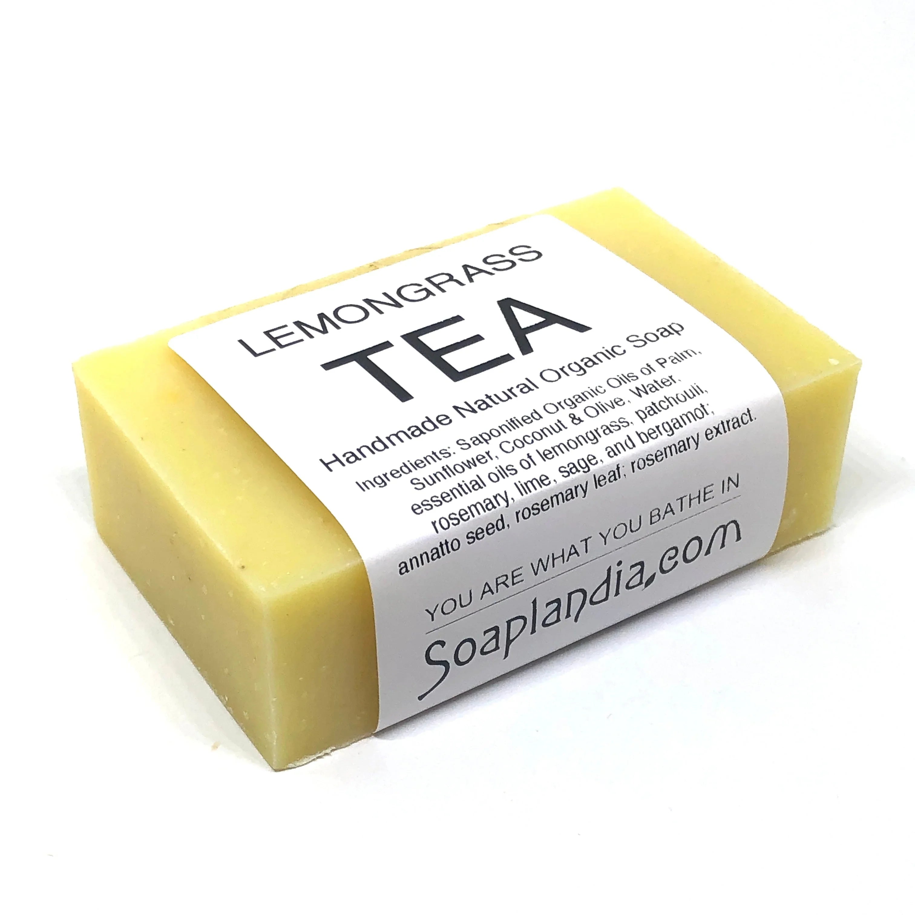 Soaplandia Lemongrass Tea Bar Soap, Organic