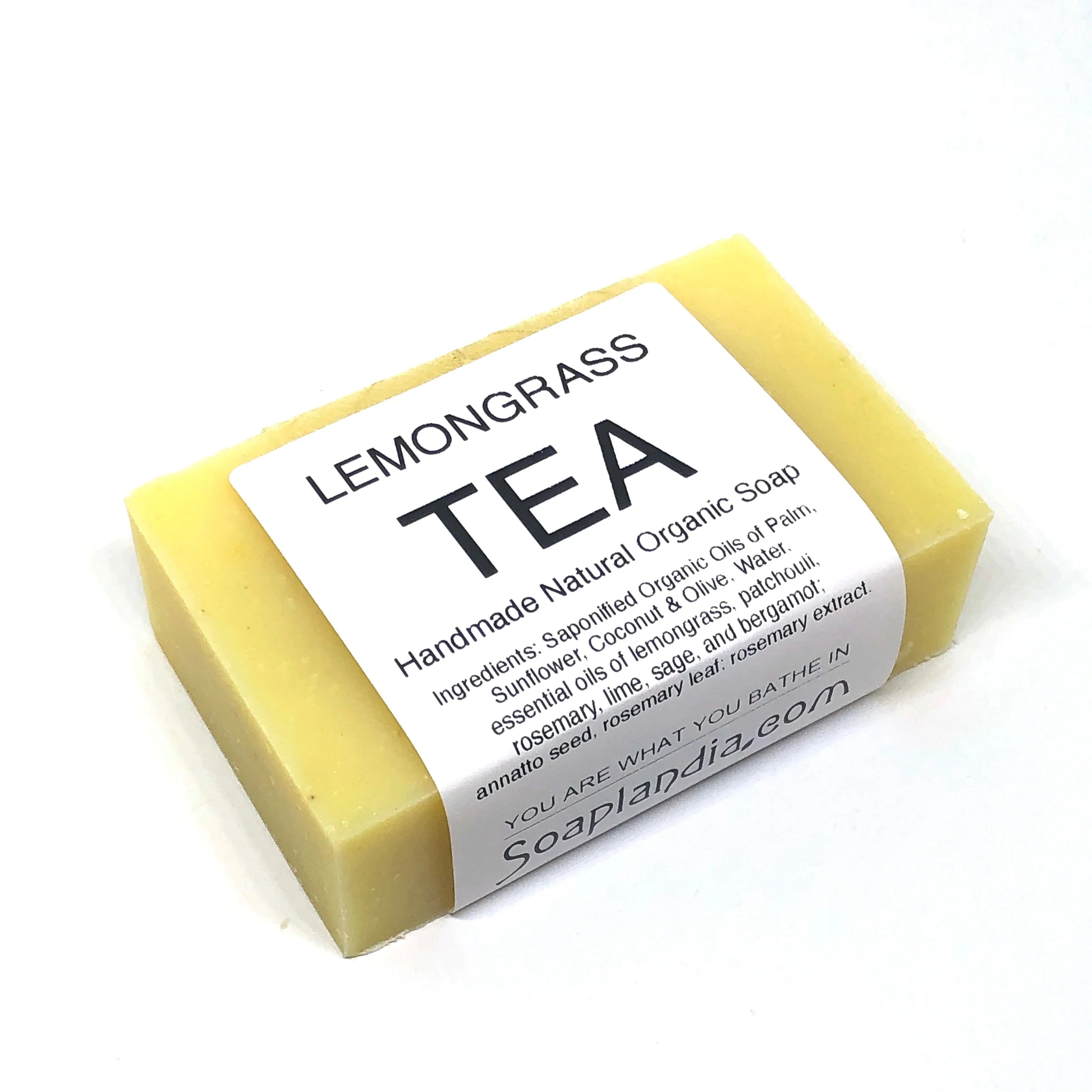 Soaplandia Lemongrass Tea Bar Soap, Organic