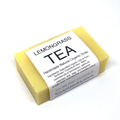 Soaplandia Lemongrass Tea Bar Soap, Organic - Image 2