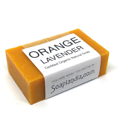 Soaplandia Orange Lavender Bar Soap, Organic - Image 3