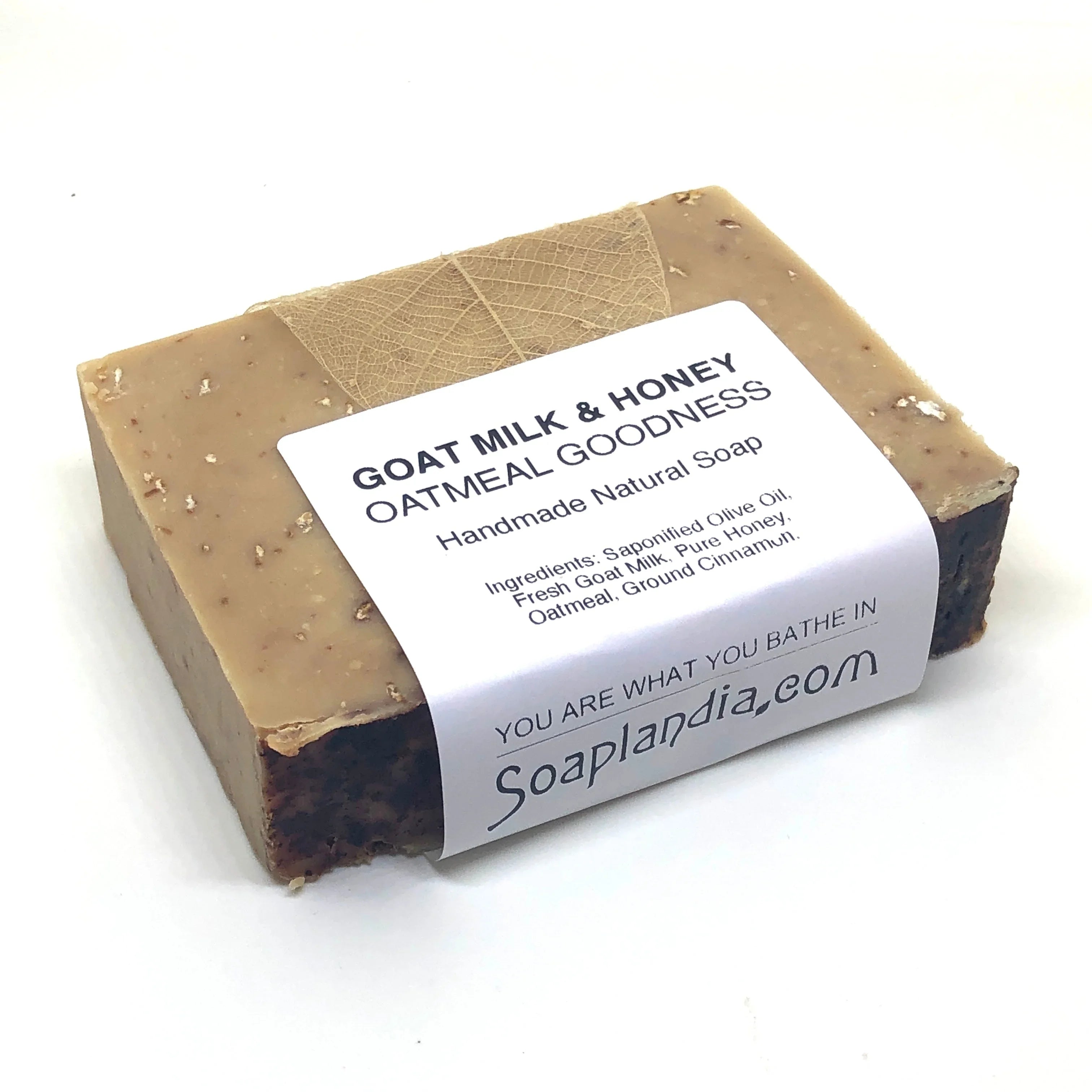 Soaplandia Goat Milk & Honey Oatmeal Goodness Soap, Unscented