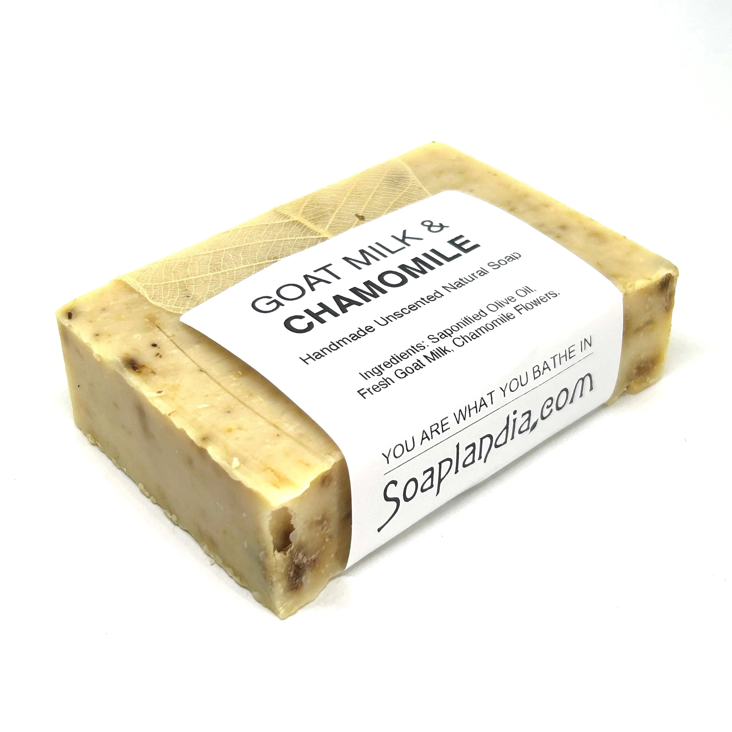 Soaplandia Goat Milk & Olive Oil Bar Soap with Chamomile, Unscented