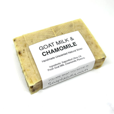Soaplandia Goat Milk & Olive Oil Bar Soap with Chamomile, Unscented - Image 4