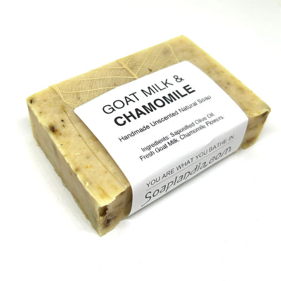 Soaplandia Goat Milk & Olive Oil Bar Soap with Chamomile, Unscented - Image 3