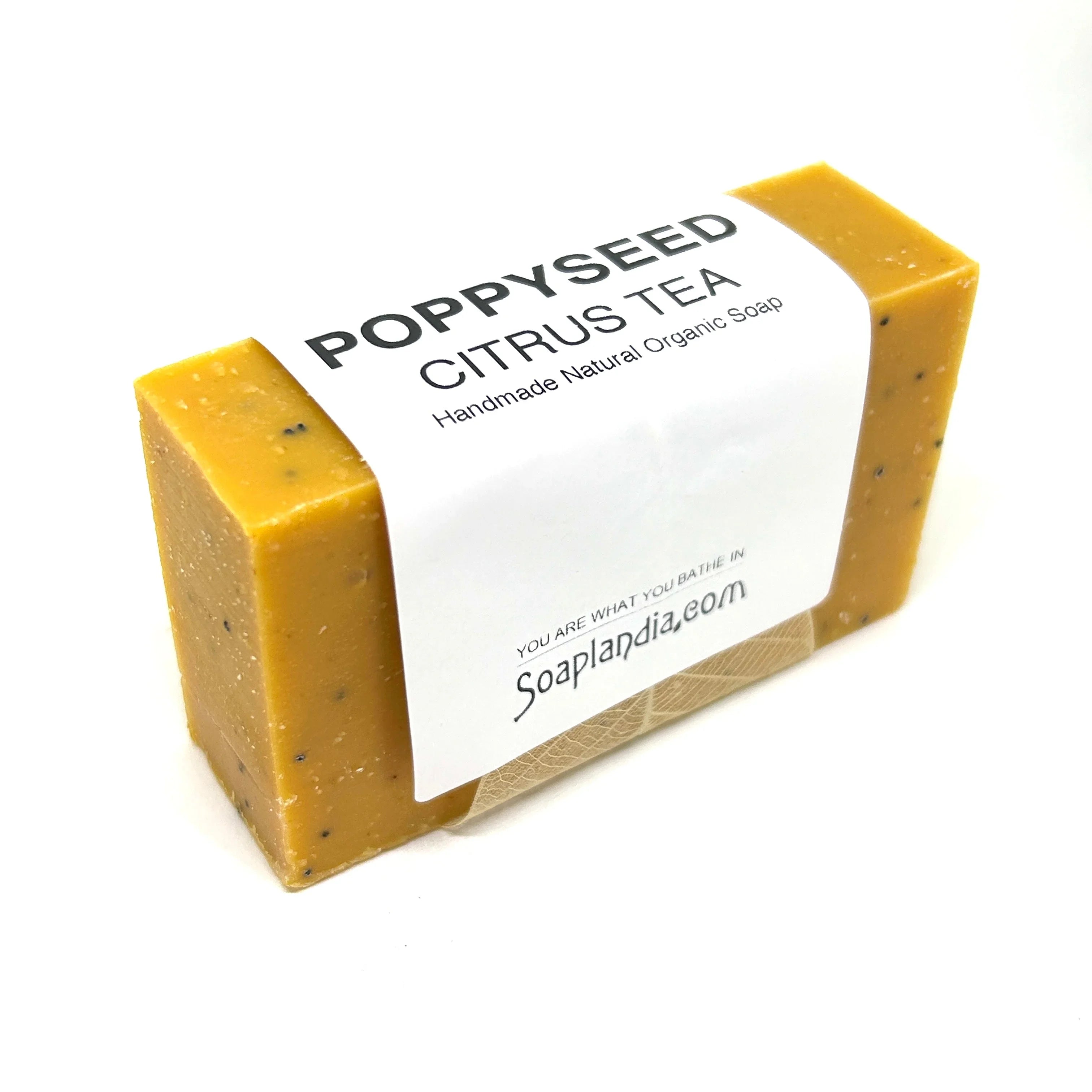 Soaplandia Citrus Poppyseed Bar Soap, Organic