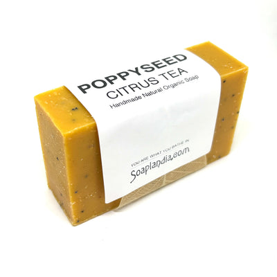Soaplandia Citrus Poppyseed Bar Soap, Organic - Image 4