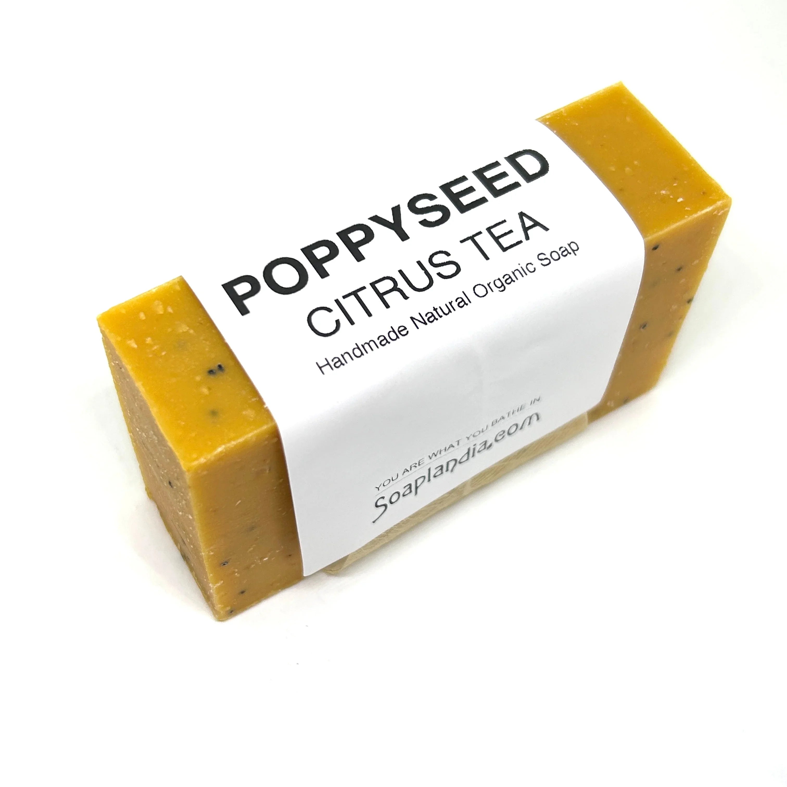 Soaplandia Citrus Poppyseed Bar Soap, Organic