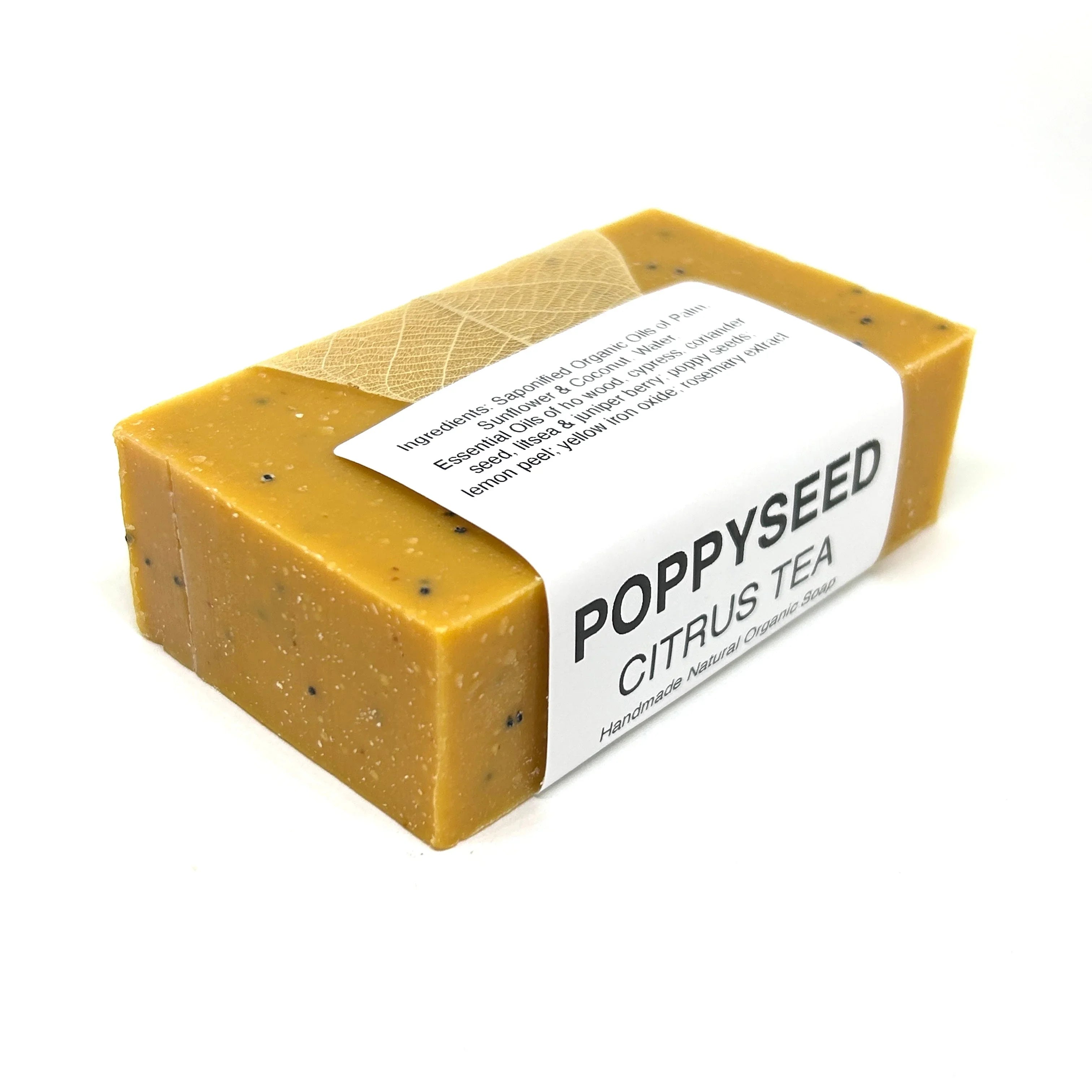 Soaplandia Citrus Poppyseed Bar Soap, Organic