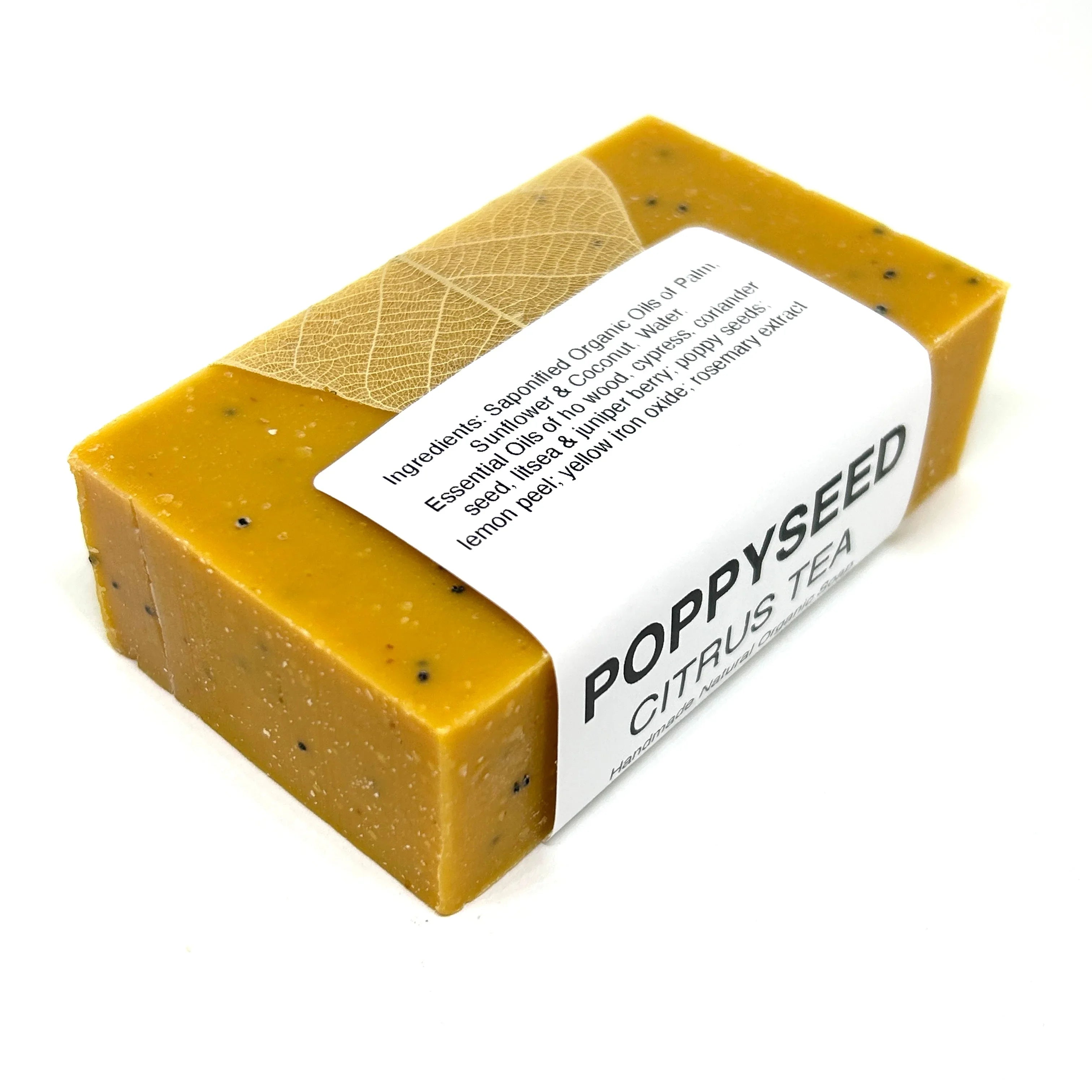 Soaplandia Citrus Poppyseed Bar Soap, Organic