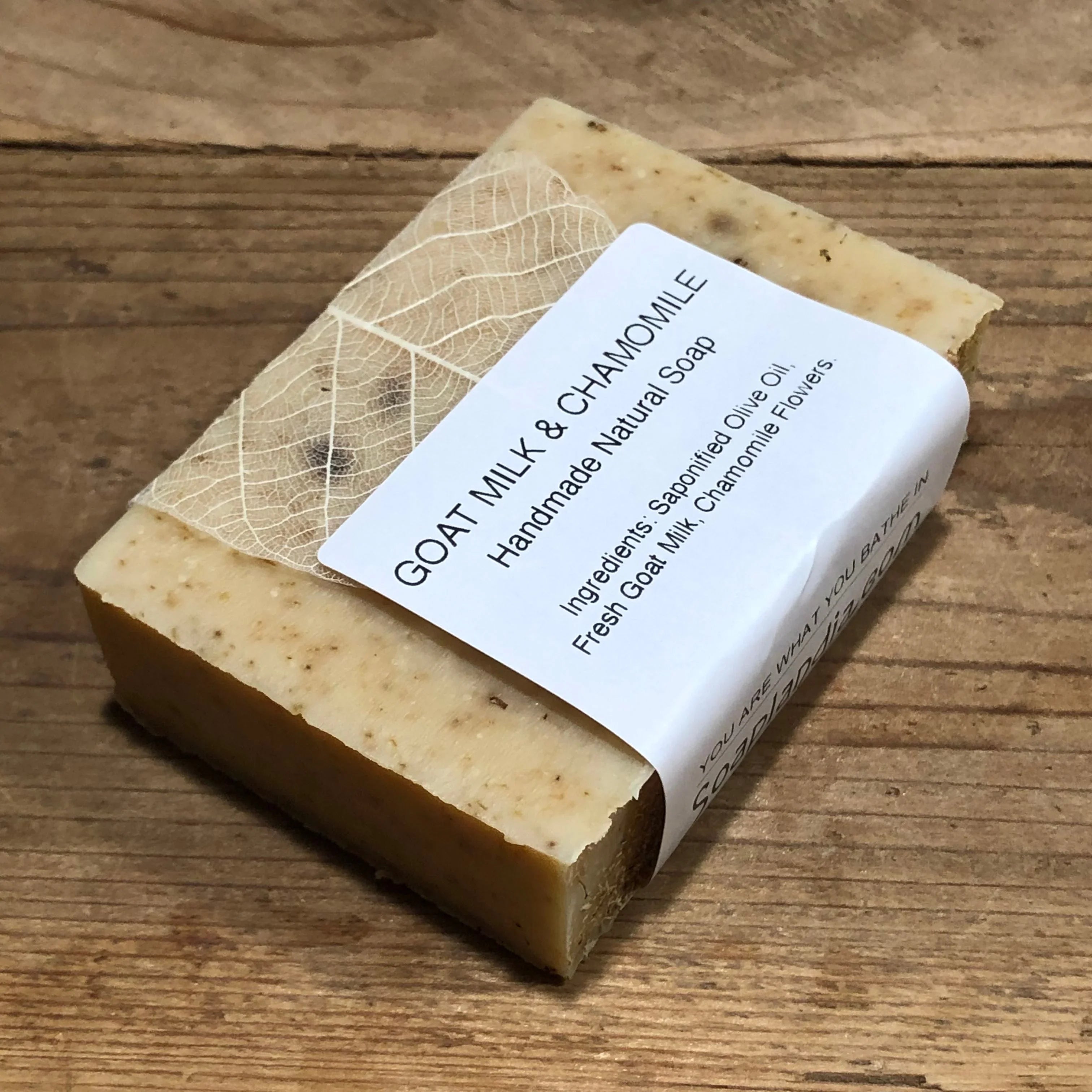 Soaplandia Goat Milk & Olive Oil Bar Soap with Chamomile, Unscented