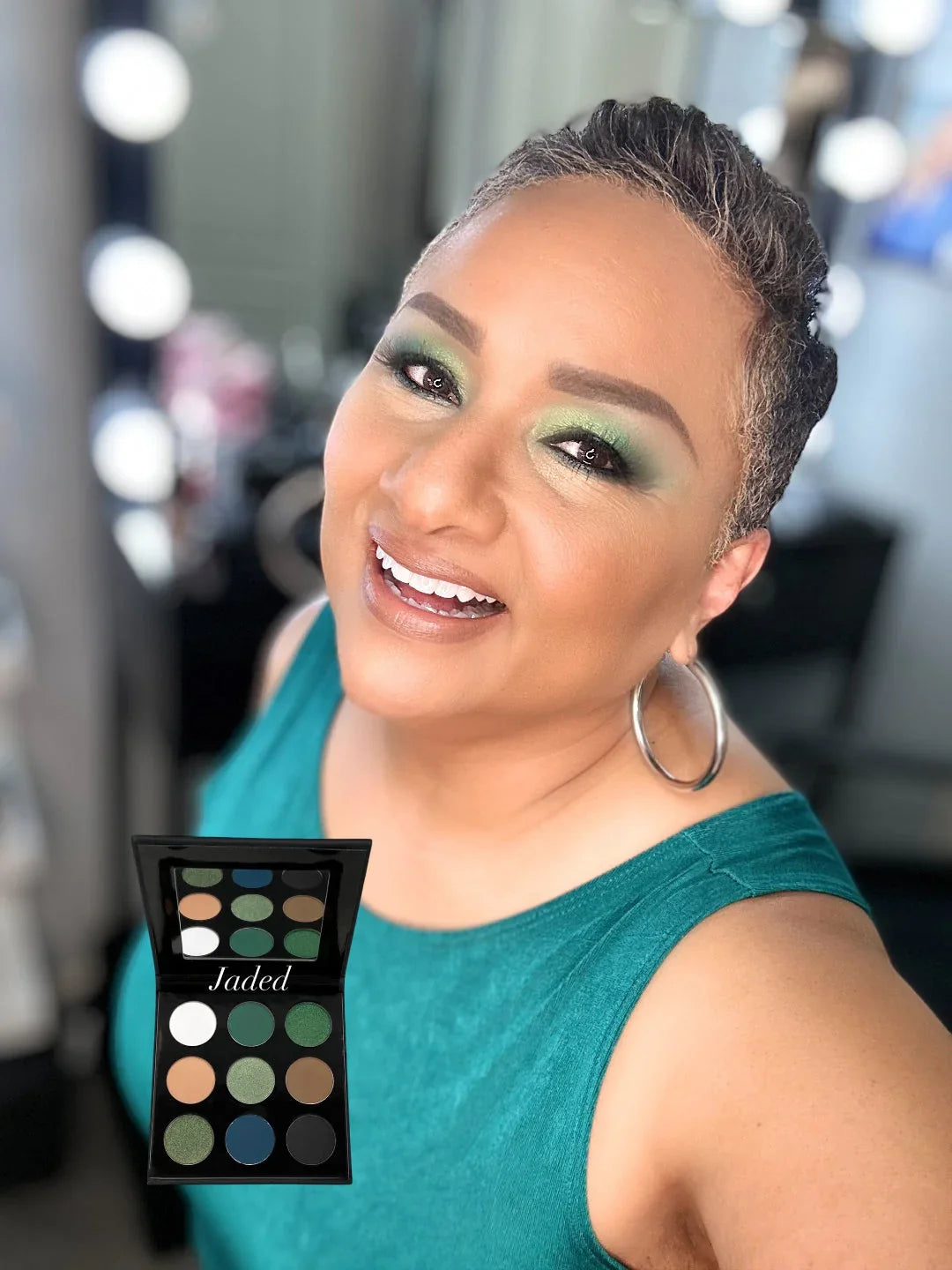 Sydoni JADED EYESHADOW PALETTE | Rich Green & Emerald Matte & Shimmer Shades