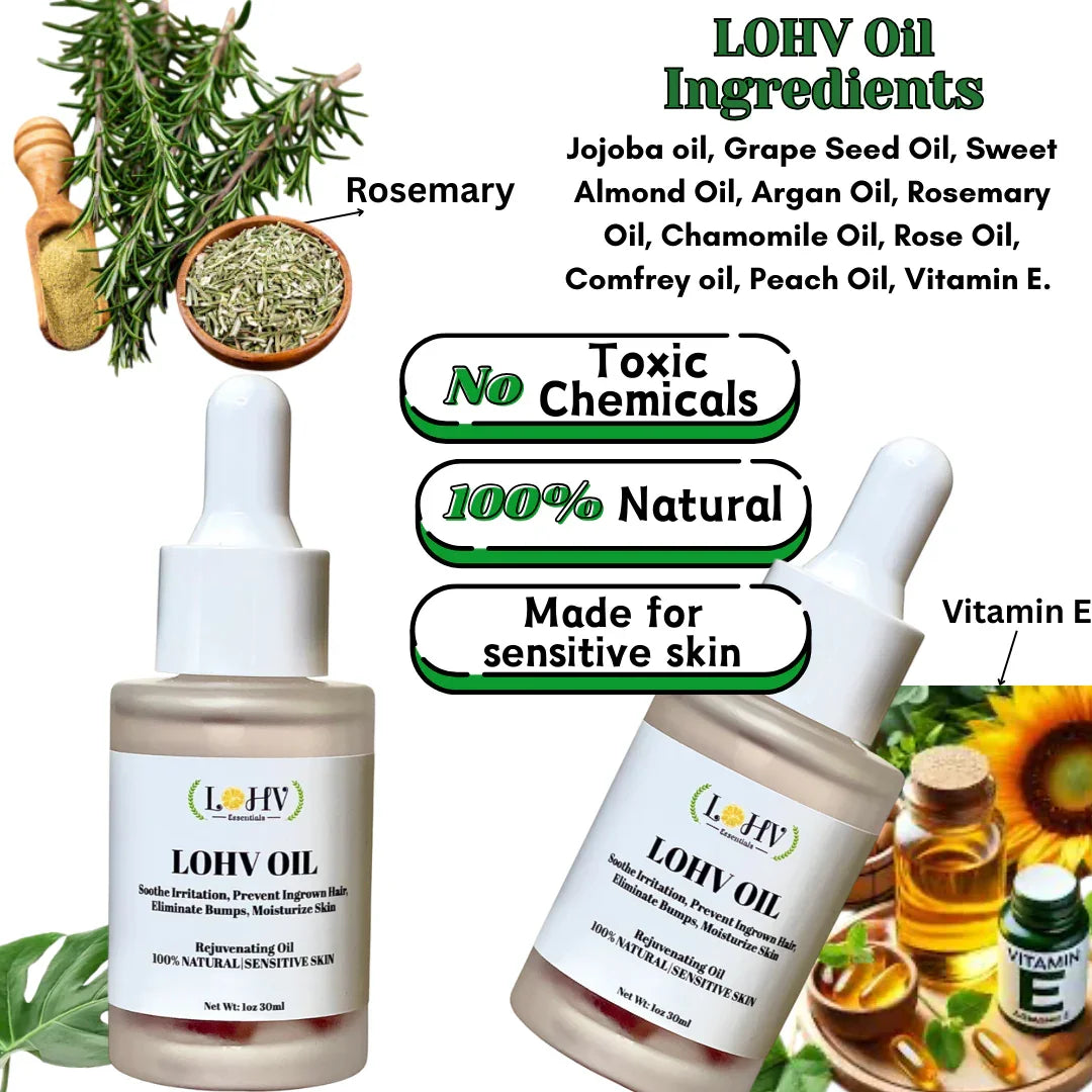 LOHV ESSENTIALS Multi-Purpose PREMIUM Rose Oil For Sensitive Skin