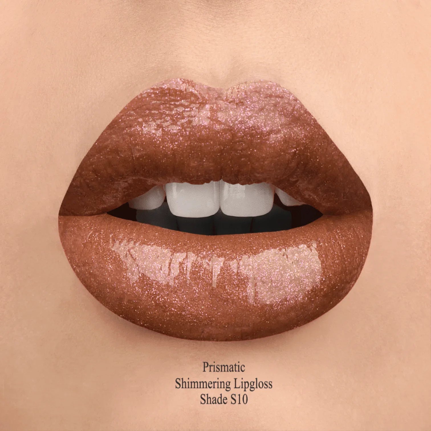Sydoni SHADE S10 PRISMATIC SHIMMERING LIPGLOSS - Warm Brown with Gold and Pink Shimmer