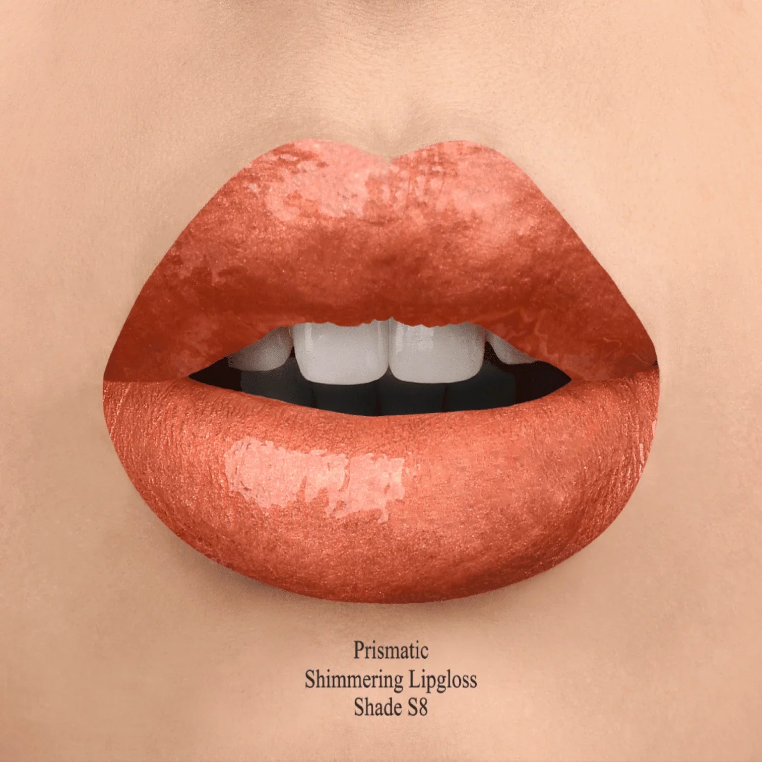 Sydoni SHADE S8 PRISMATIC SHIMMERING LIPGLOSS - Bright Orange with Warm Golden Shimmer