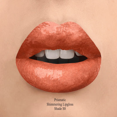 Sydoni SHADE S8 PRISMATIC SHIMMERING LIPGLOSS - Bright Orange with Warm Golden Shimmer - Image 3