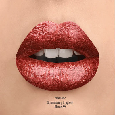Sydoni SHADE S9 PRISMATIC SHIMMERING LIPGLOSS - Deep Red with Cool Silver Shimmer - Image 3