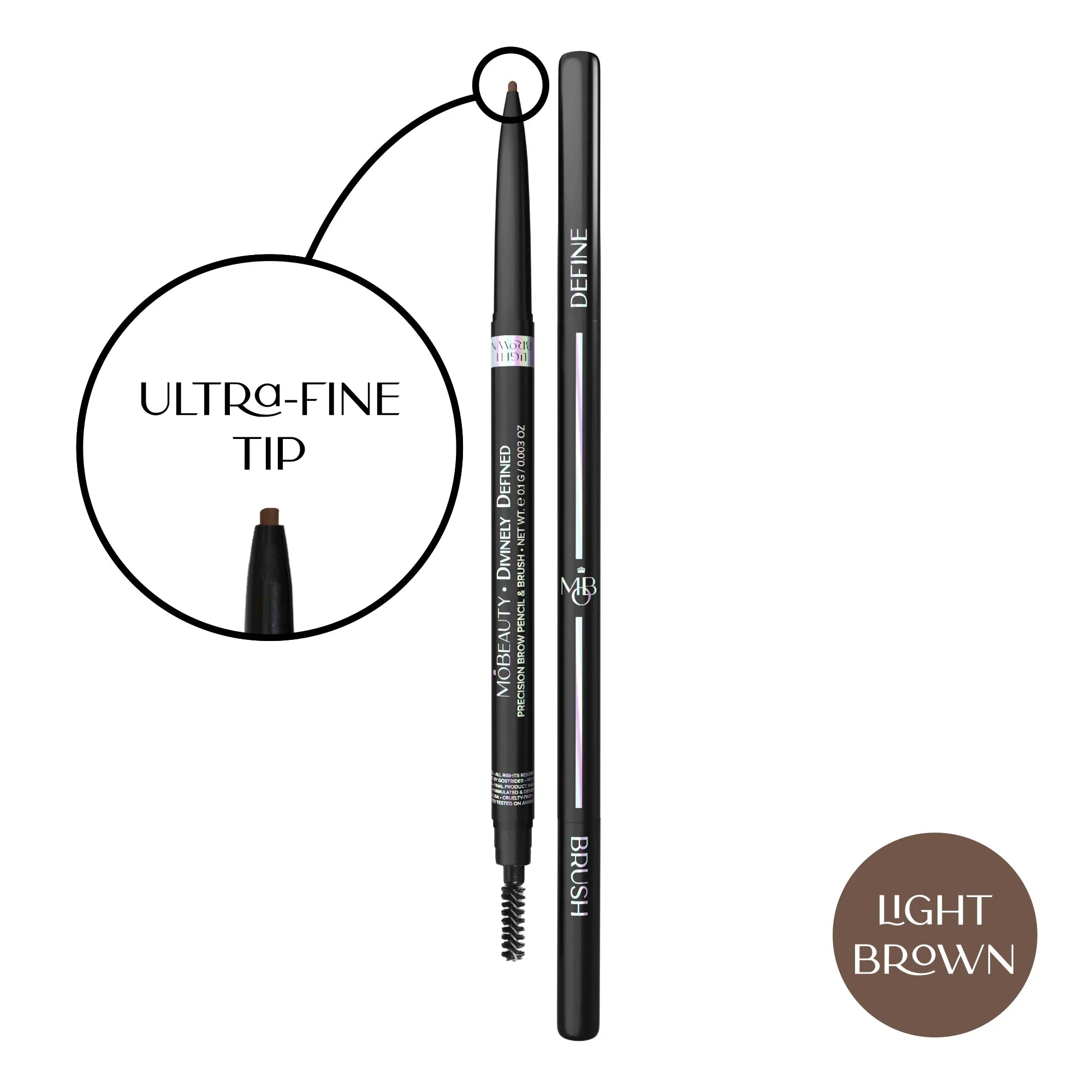 Mo-Beauty Shop Divinely Defined | Precision Brow Pencil & Brush [THIN]