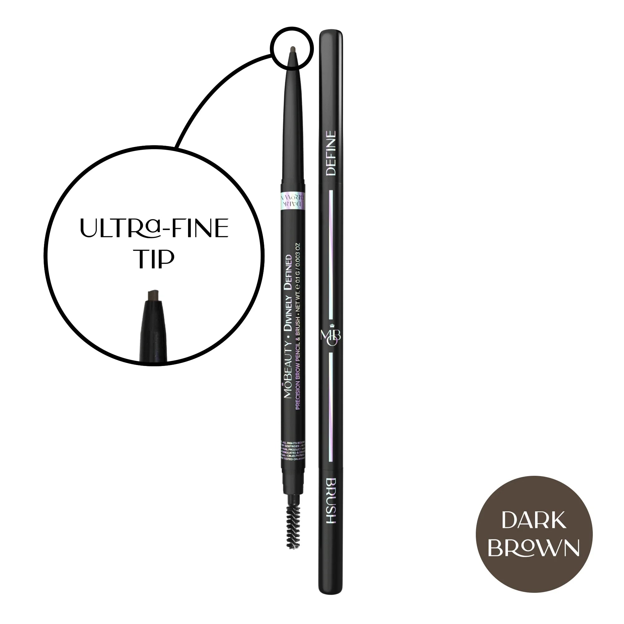 Mo-Beauty Shop Divinely Defined | Precision Brow Pencil & Brush [THIN]