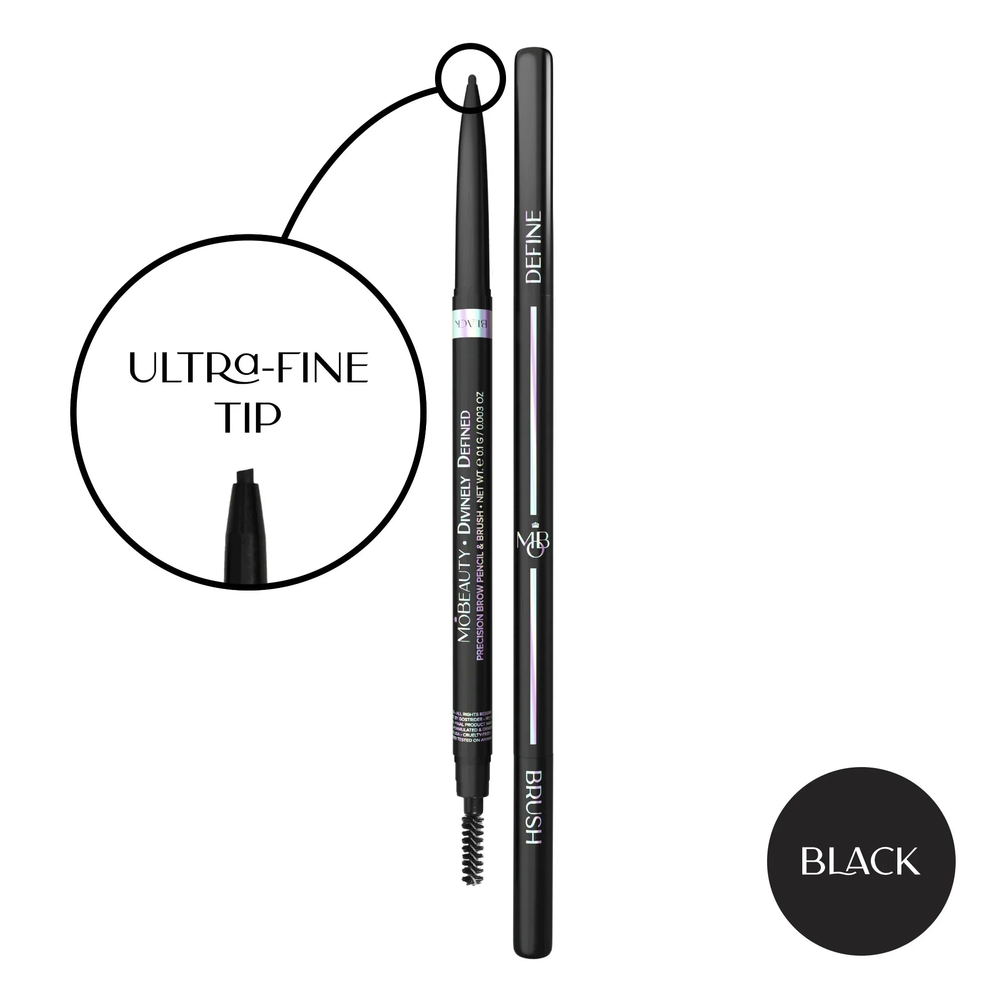 Mo-Beauty Shop Divinely Defined | Precision Brow Pencil & Brush [THIN]