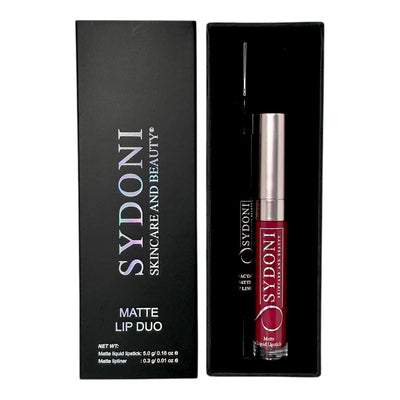 Sydoni MERLOT (Sultry Berry) Matte Liquid Lipstick with Berry Lip Pencil - Image 4