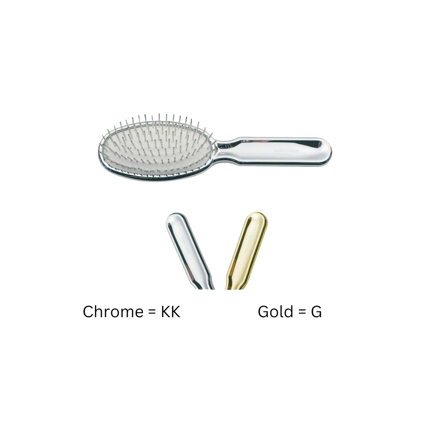 KOH-I-NOOR Metallic Metal Pin Hair Brush - Pneumatic Cushion for Thick & Wavy Hair