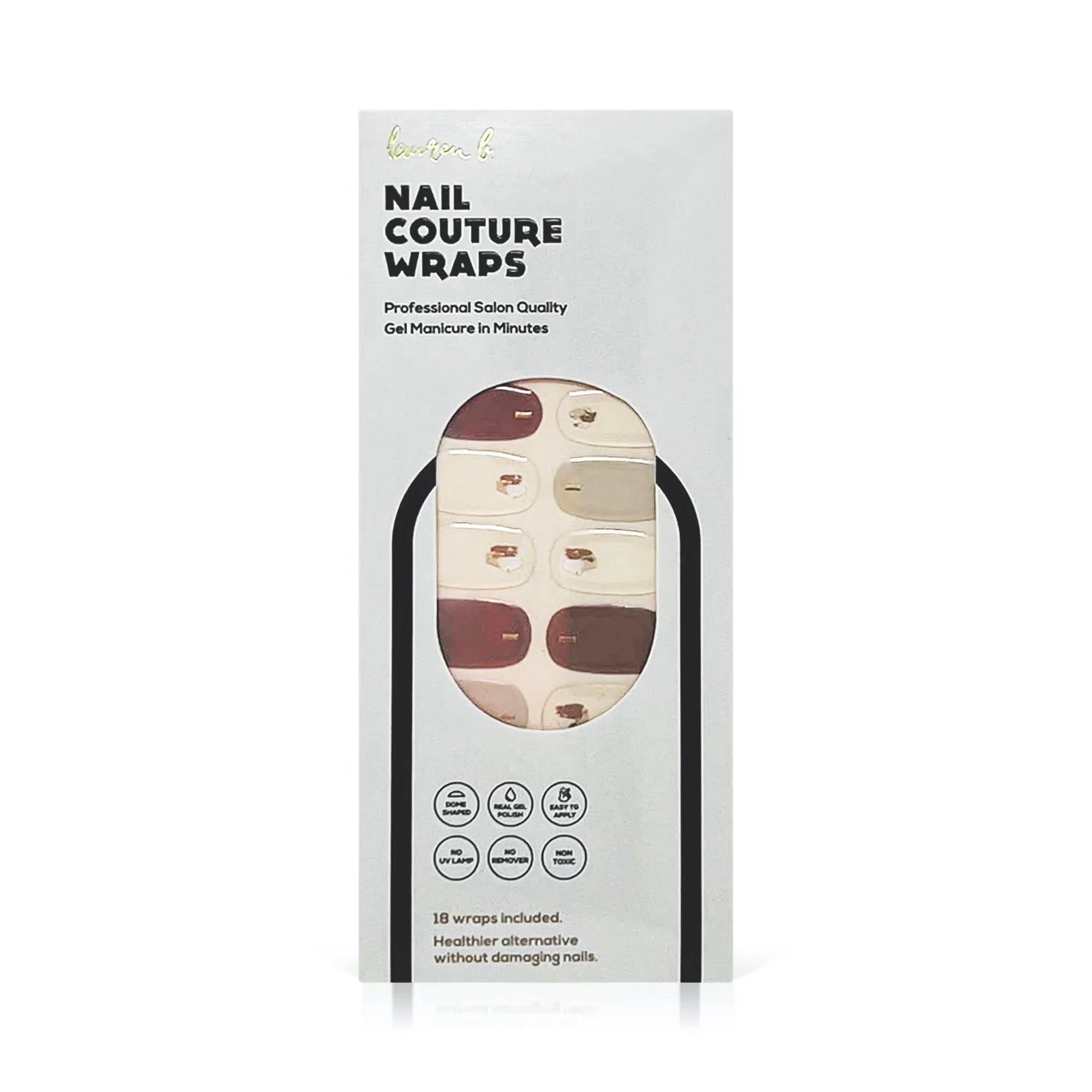 laurenbbeauty Milky Beige Abstract Gel Nail Wrap
