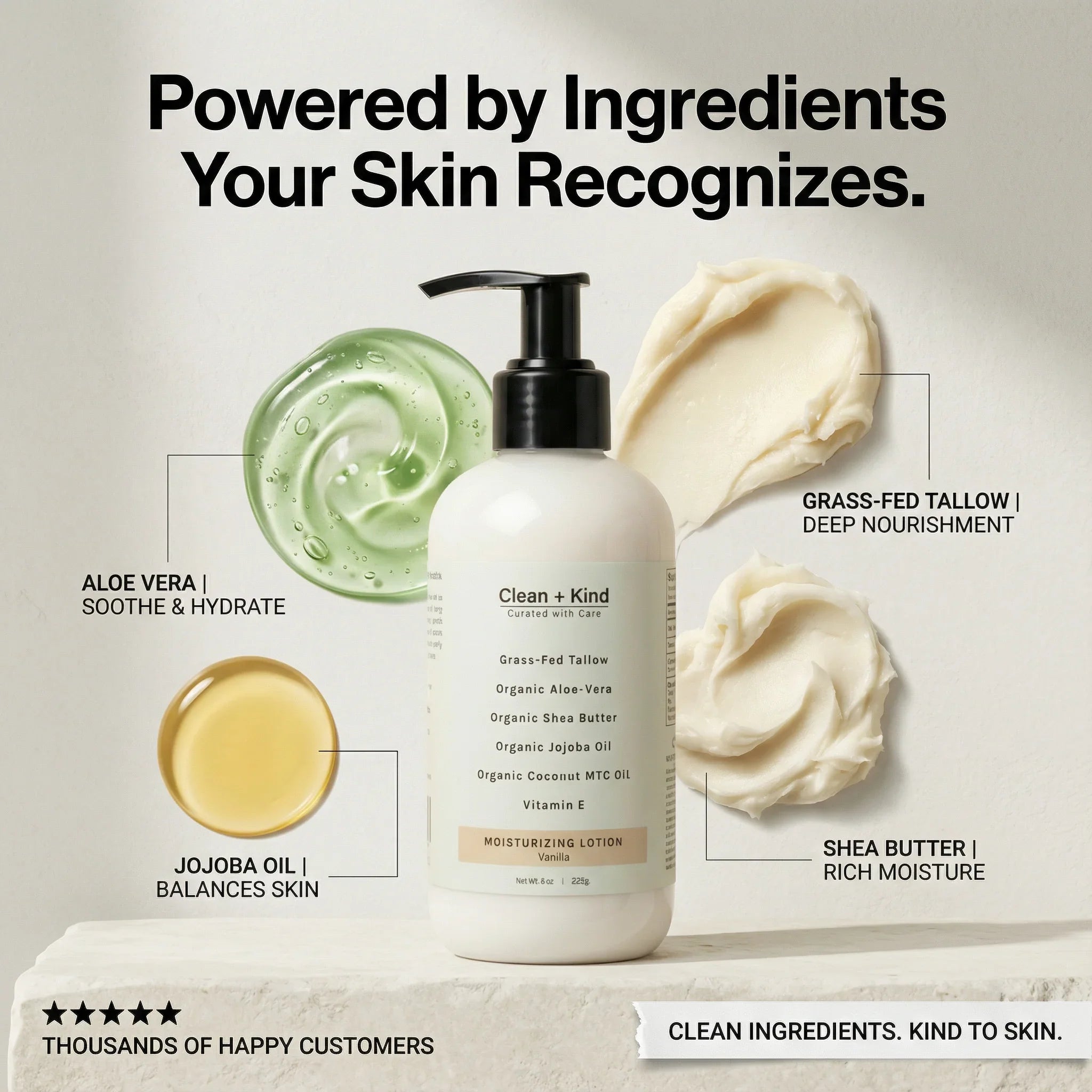 Clean + Kind Tallow Lotion