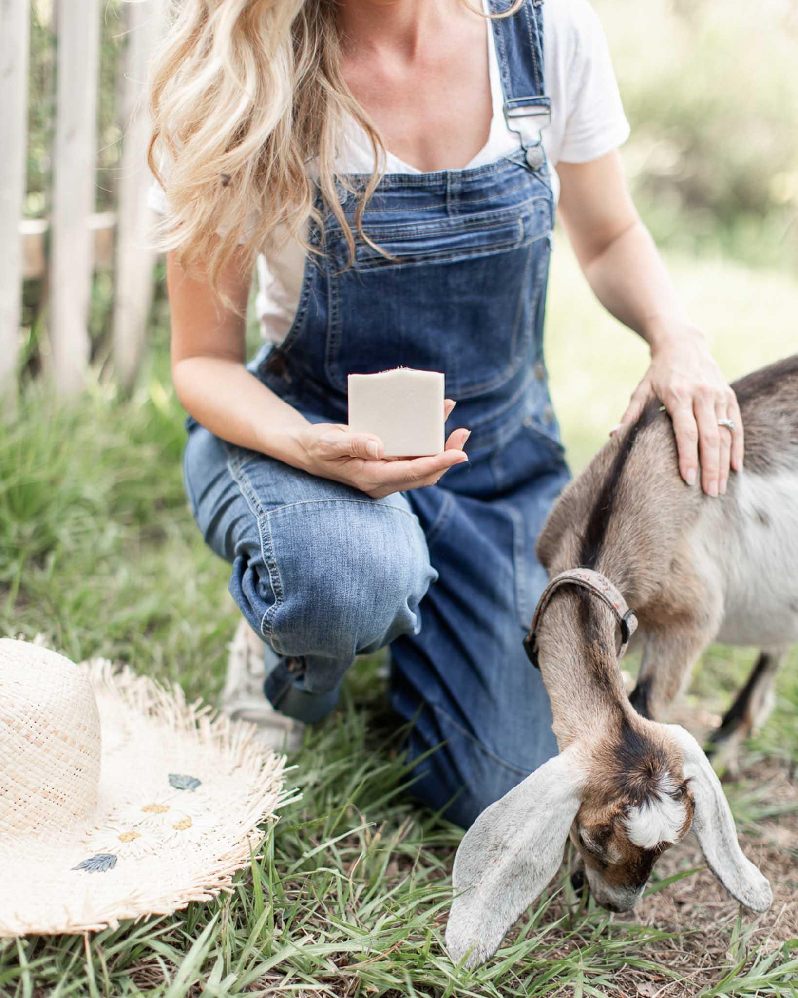 Pretty farm girl Wild Lavender Handmade Tallow and Goat Milk Soap Bar