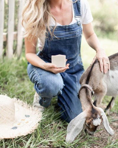 Pretty farm girl Wild Lavender Handmade Tallow and Goat Milk Soap Bar - Image 3