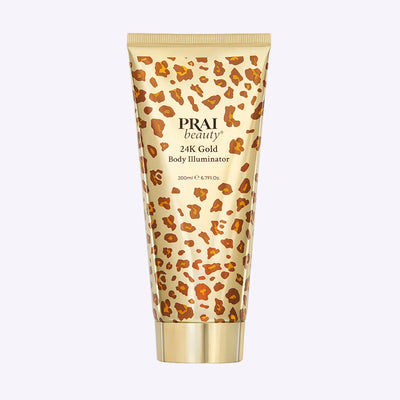 PRAI Beauty 24K Gold Body Illuminator - Limited Animal Print Design - Image 1