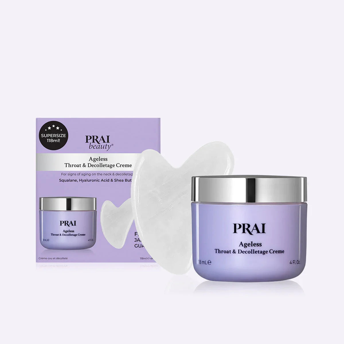 PRAI Beauty Ageless Throat & Decolletage Creme + Jade Gua Sha