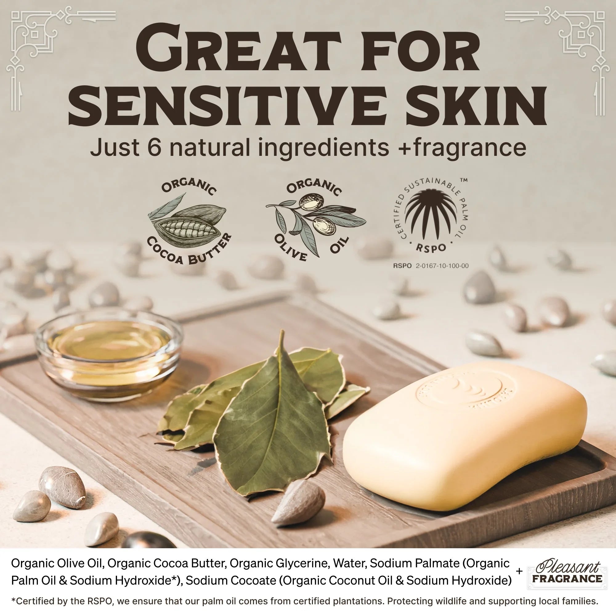 Carolina Castile Soap Bay Rum Castile Bar Soap