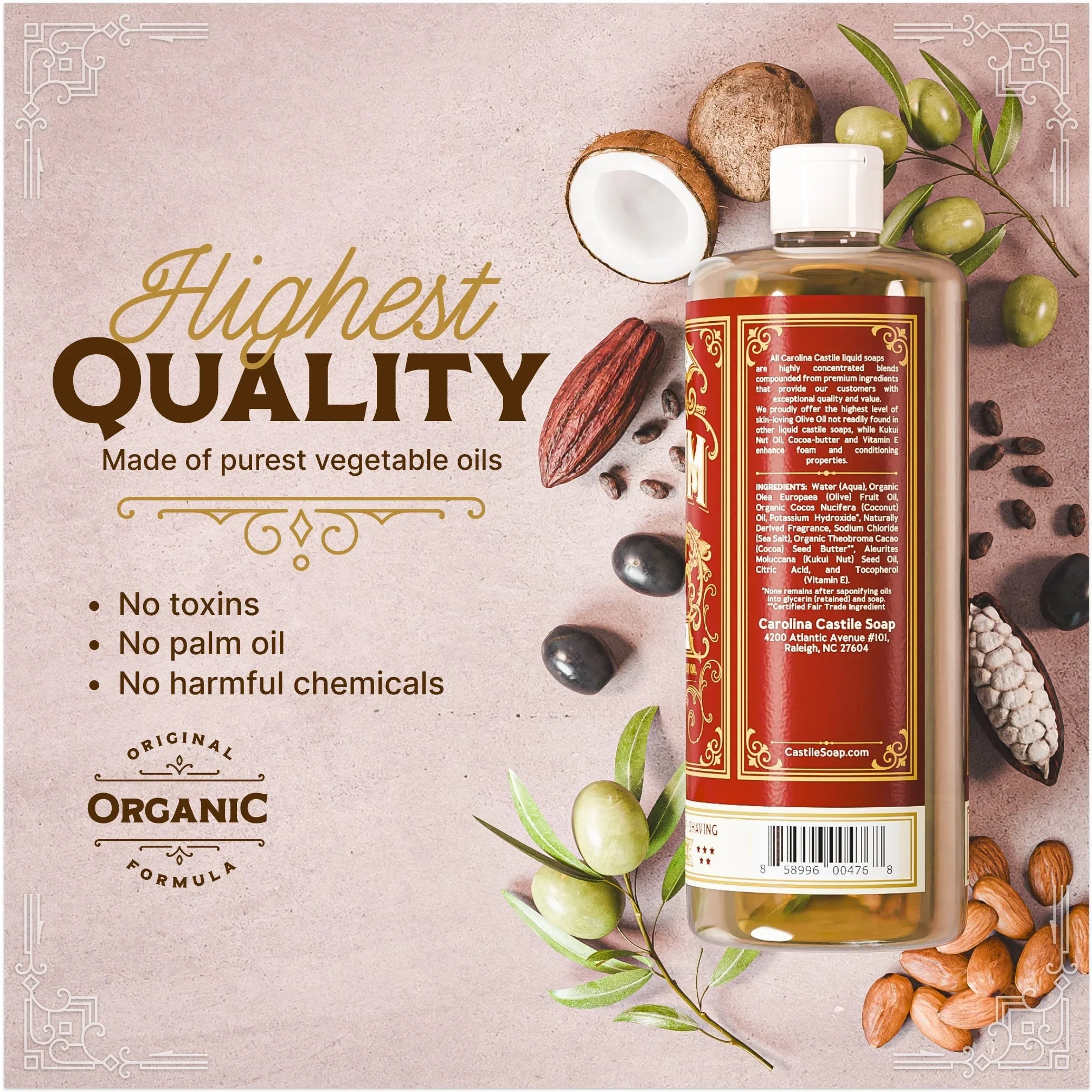 Carolina Castile Soap Bay Rum Castile Soap