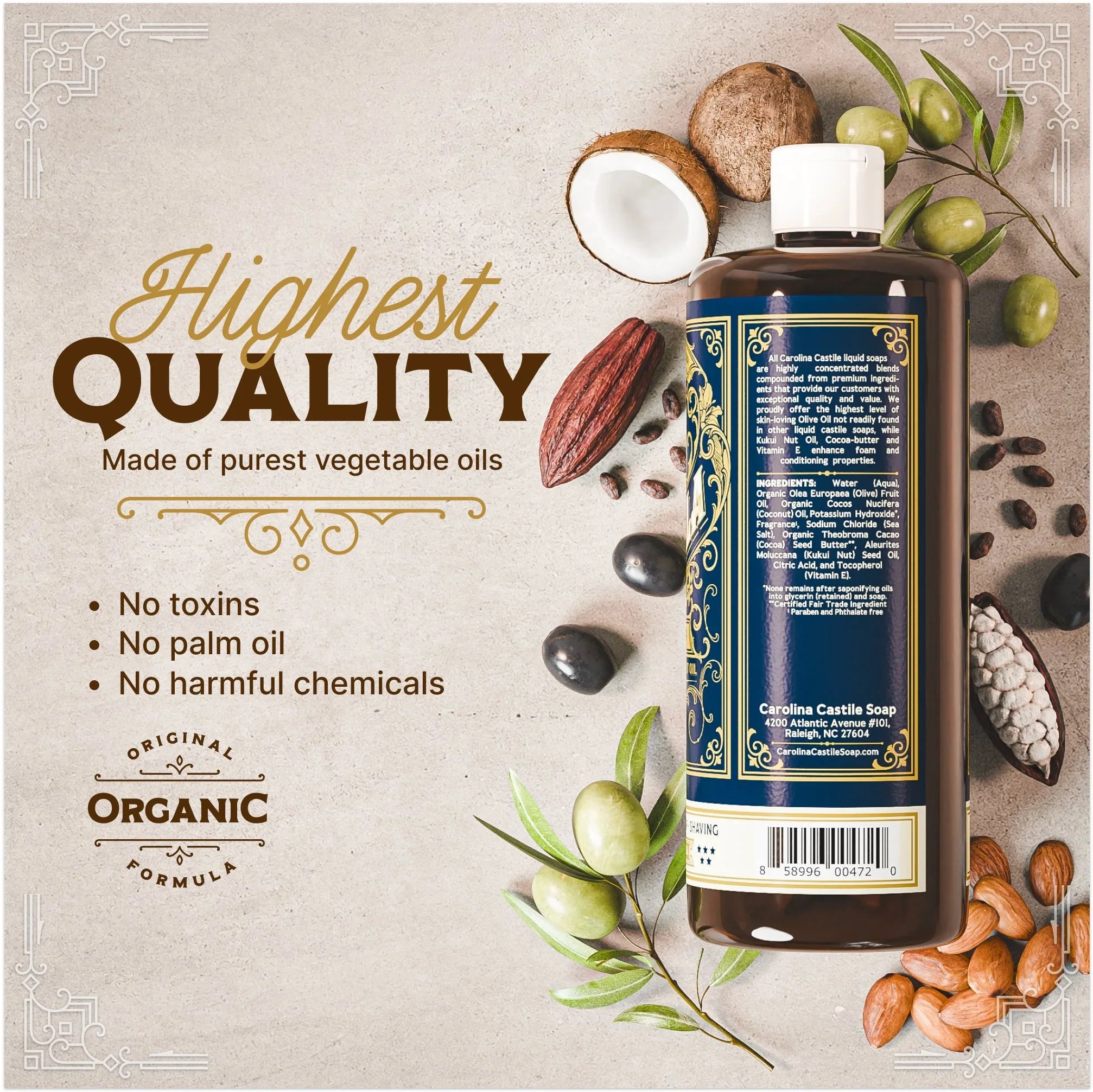 Carolina Castile Soap Tobacco Vanilla Castile Soap