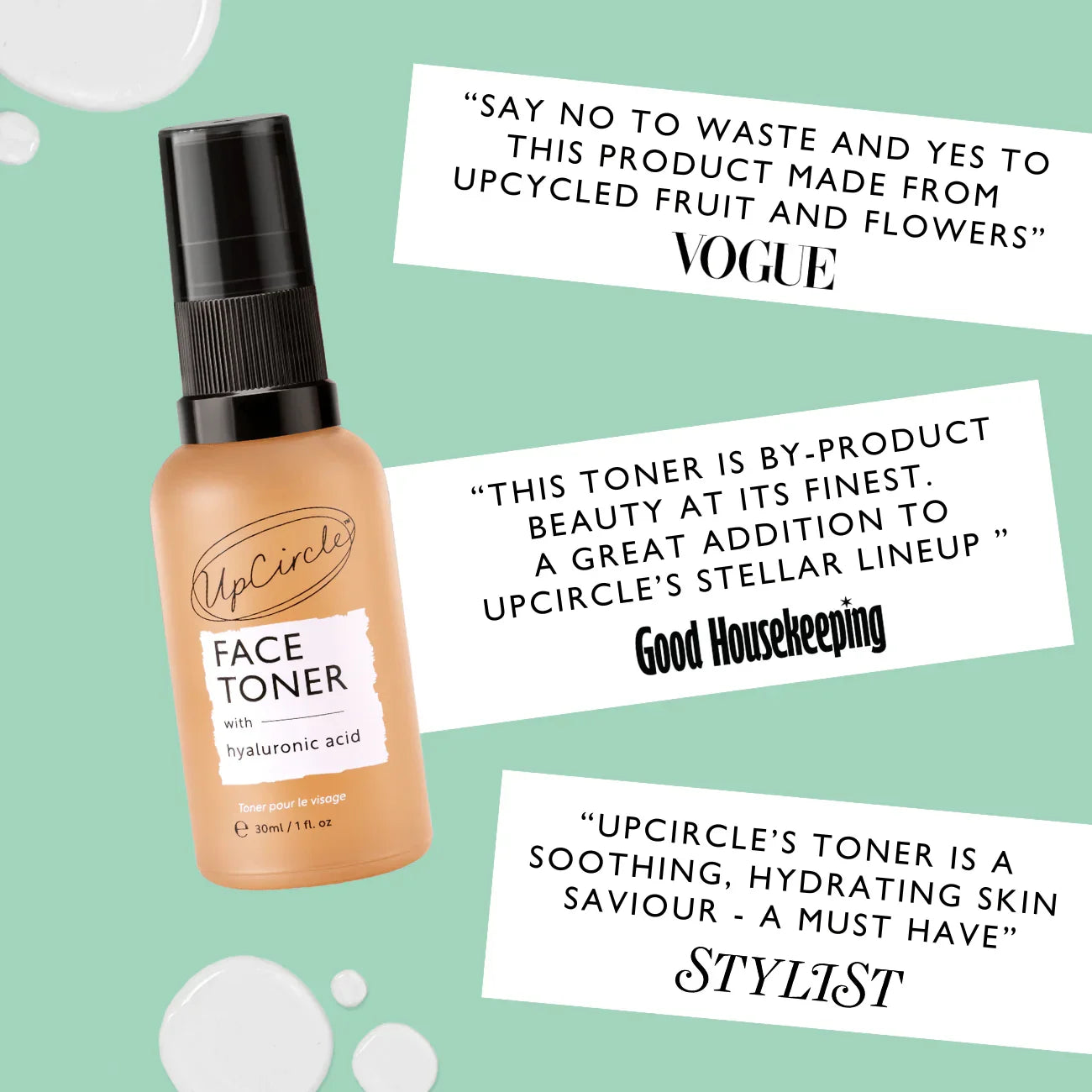UpCircle Face Toner with Hyaluronic Acid - Travel Size
