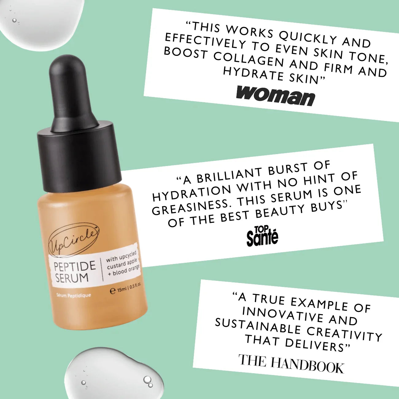 UpCircle Peptide Serum with Custard Apple + Blood Orange - Travel Size