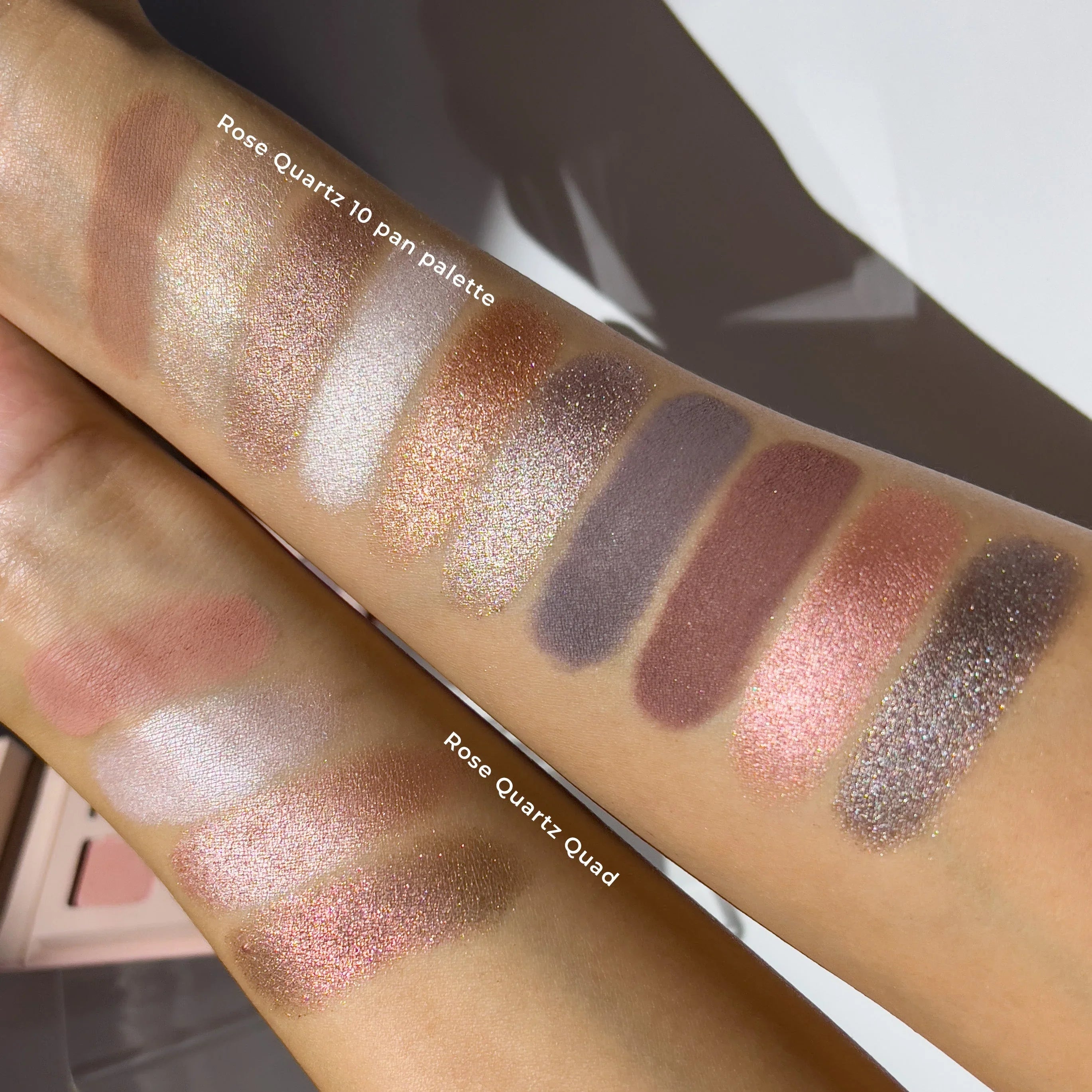 ĀTHR Beauty Rose Quartz Crystal Eyeshadow Palette