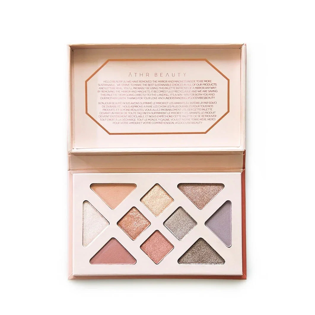 ĀTHR Beauty Rose Quartz Crystal Eyeshadow Palette