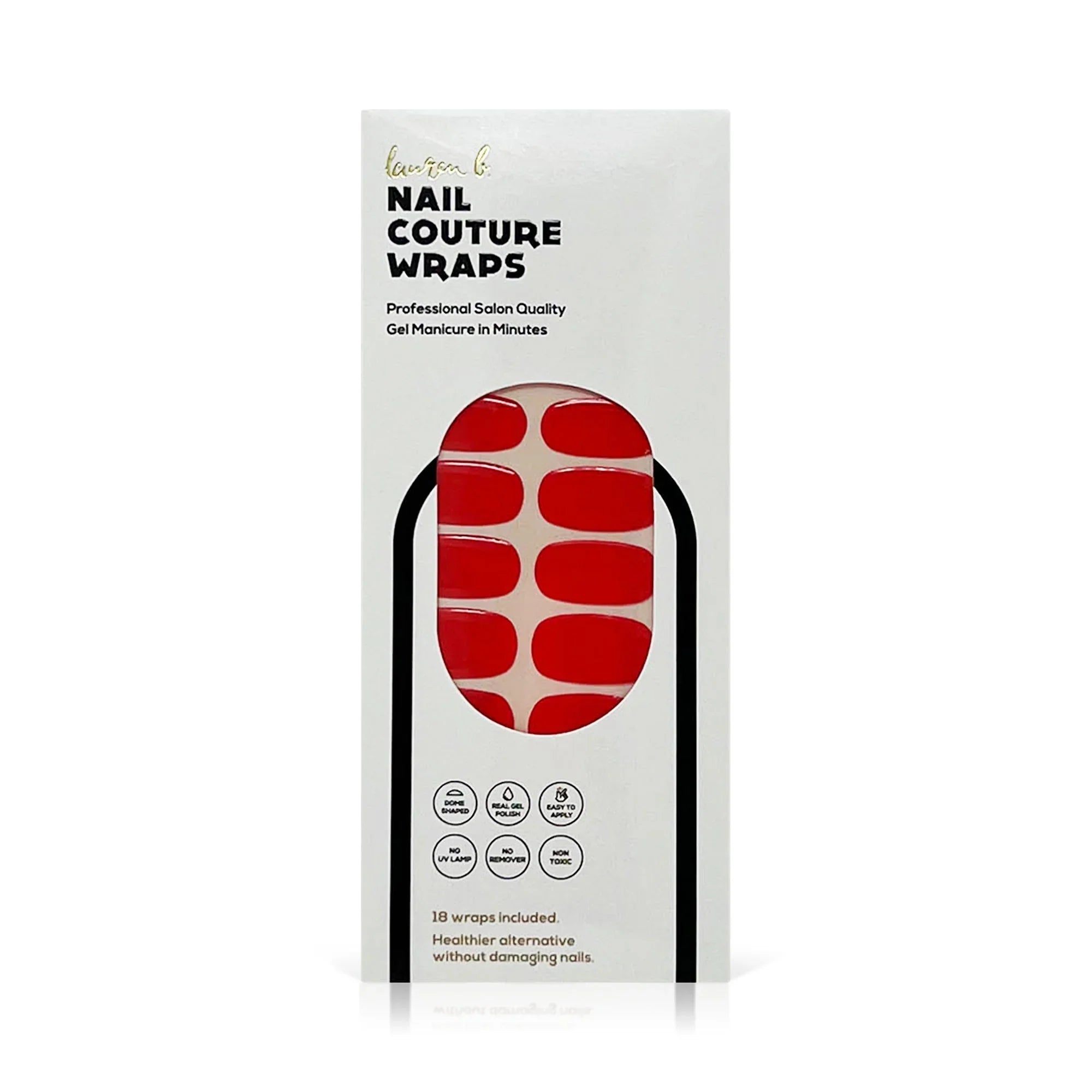 laurenbbeauty Red Solid Gel Nail Wrap