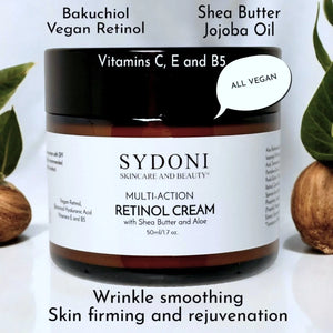 Sydoni MULTI-ACTION RETINOL CREAM with Shea Butter, Aloe & Vitamin B5