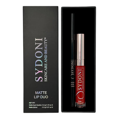 Sydoni SANGRIA (Bold Red) Matte Lip Duo-Sangria Liquid Lipstick with Tamale Lip Pencil - Image 4