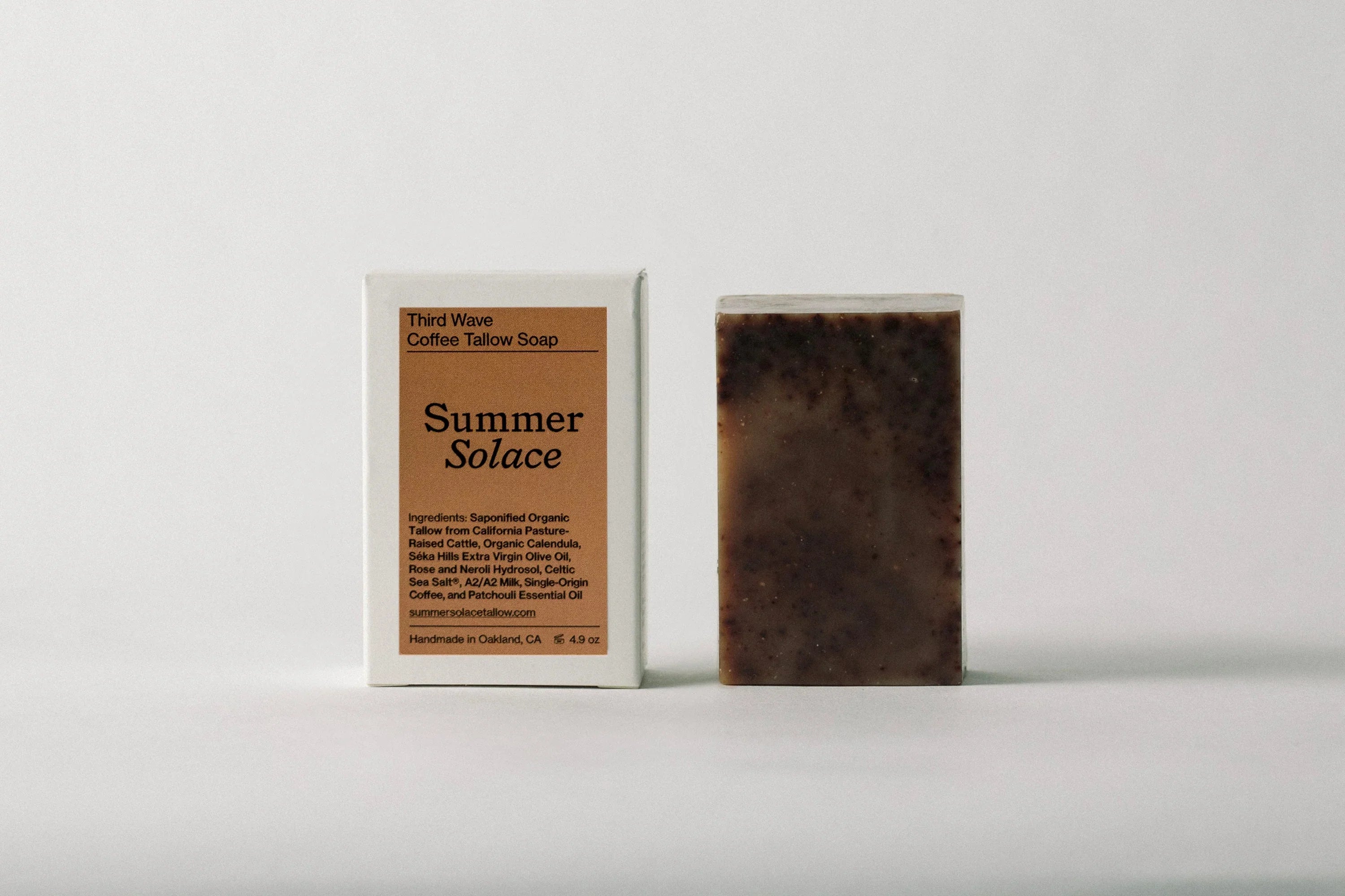 Summer Solace Tallow Third Wave – Coffee & Patchouli Bar Soap